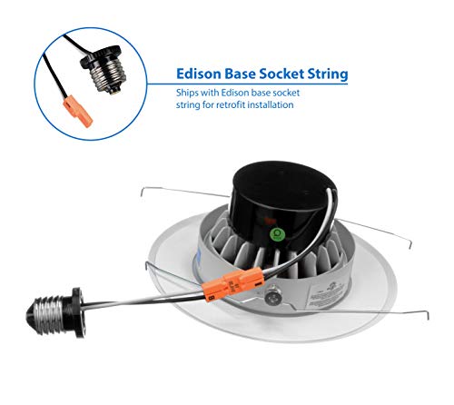 Nicor Lighting 5/6 Inch Adjustable Led Eyeball Retrofit Downlight Kit In 3000K (Deb56-20-120-3K-Wh) #TOP2