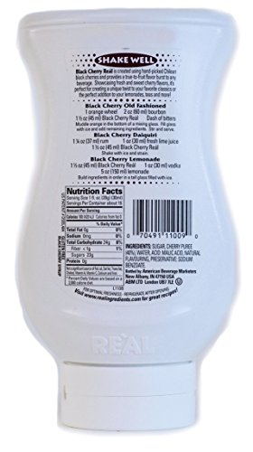 Image of Black Cherry Real, Black Cherry Puree Infused Syrup, 16.9 FL OZ Squeezable Bottle (Pack of 1)