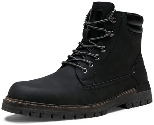 Jousen Mens Boots Fashion Casual Boot Hiking Zipper Chukka Boots for Men (AMY8118A black 11)