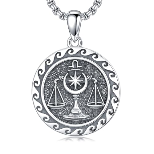 Collier zodiaque en argent 925 anti-ternissement pour homme et femme