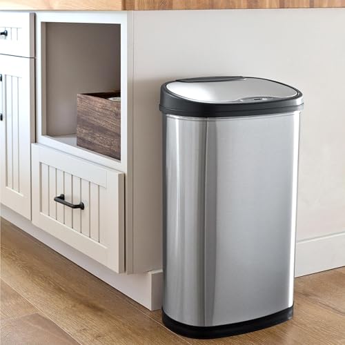 Caneca de basura kitchen touchless acero inoxidable 13 gal miniatura 2