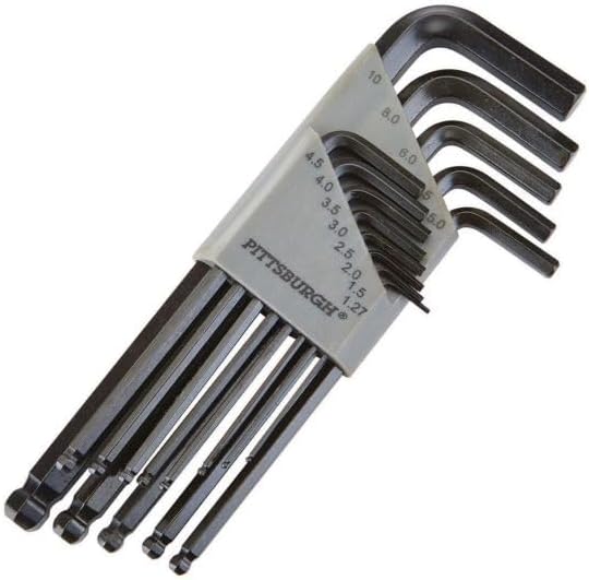 Pittsburgh - Juego de llaves hexagonales de extremo de bola métrica de 13 piezas