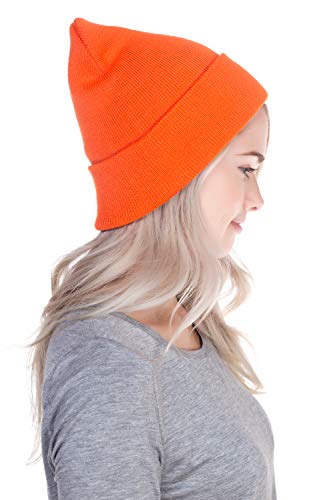 Image of Top Level Beanie Men Women - Unisex Cuffed Plain Skull Knit Hat Cap