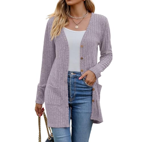 Image of Witsmile Womens 2026 Spring Fashion Cardigan Lightweight Soft Knit Long Top