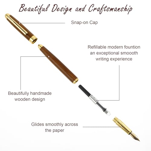 Tiesome 562585_1_X8D4ANGJ Brass Wooden Fountain Pen Set thumb #3