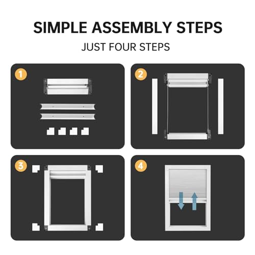 Skylight Blackout Cellular Shades Blinds Cordless Room Darkening Honeycomb Shade Blind for Roof Inclined Plane Rooms Window, Custom Size, Grey