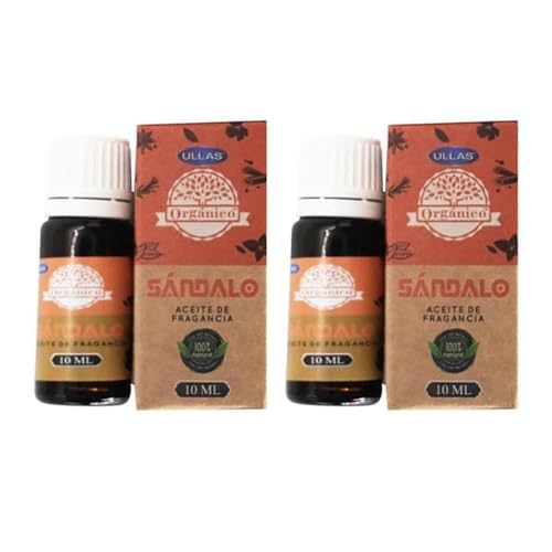 Aromasenses - 2 unds Aceite Esencial Sandalo Ullas 10 ml - Quemador - Difusor - Velas Perfumadas (10 ml, Sandalo)