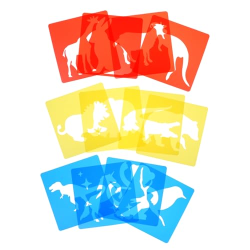 Angoily 12 Hojas Plantilla De Pintura Plantillas De Dibujo Para Pintar Animales Dejar Reutilizable Aula Preescolar Plantillas Para Víspera De Todos Los Santos Enfocar Páginas