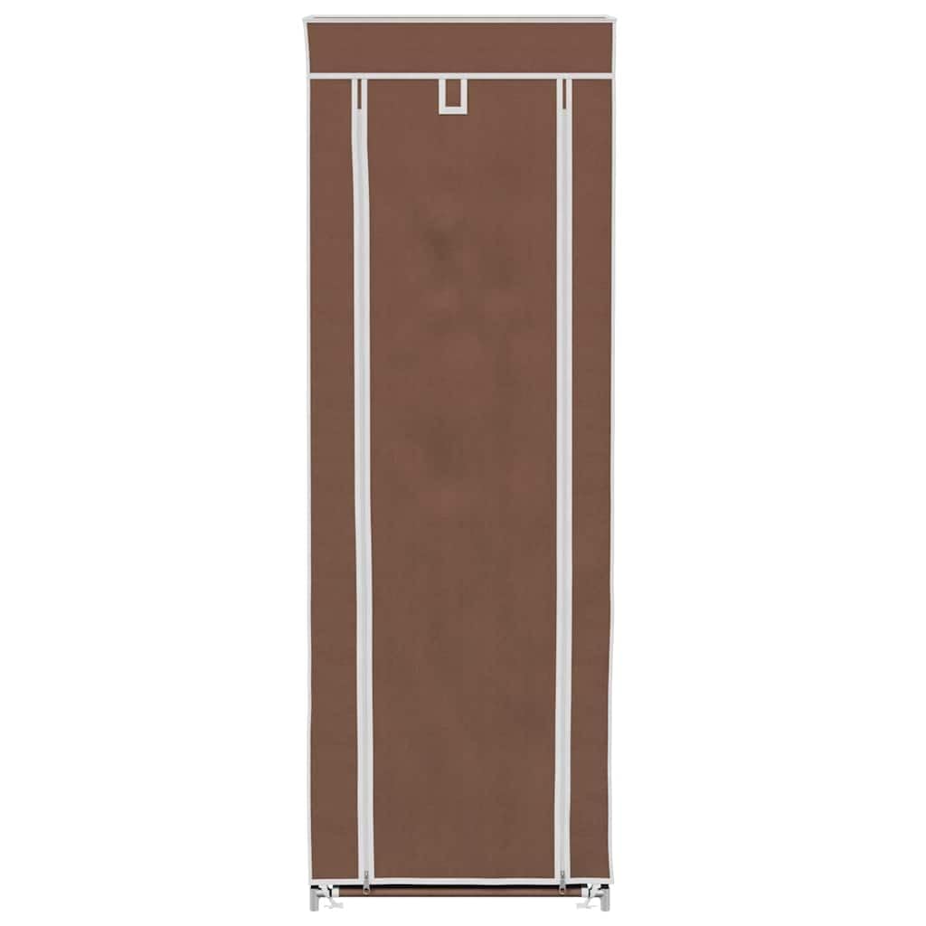 Armario para zapatos (8 capas, tejido no tejido marrón, 57 x 29 x 162 cm, ahorra espacio, apilable para pasillo, dormitorio, pasillo, pasillo, almacenamiento cerrado para hasta 20 pares de