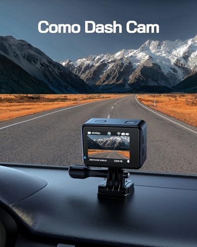 WOLFANG Cámara Deportiva GA120 4K 30FPS, 20MP Doble Pantalla Videocámara,Cámara SubacuáTica Buceo 40m,170° Gran Angular con EIS,Micrófono Dual, Control Remoto,2 Baterías,Multi Accesorios - imagen 7