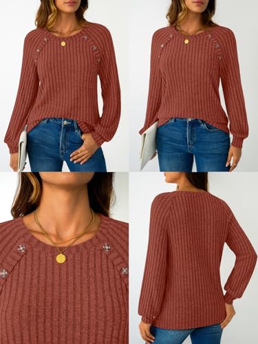 Image of LILLUSORY Womens Tops Long Sleeve Shirts Fall Lightweight Sweaters