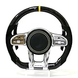 Steering Wheel with Airbag, Carbon Fiber Steering Wheels with Special Shift Pick Compatible with Mercedes-Benz A C E S CLA GLA GLC GLE GLS GLE W205 W213 W222 W177 AMG 2002-2025, Customized Color