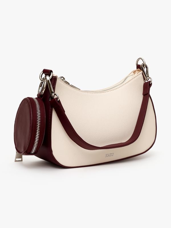 Image of Kazo Sophia Shoulder Bag | Premium Faux Leather Handbag for Women | Timeless Sophisticated Silhouette with Generous Interior