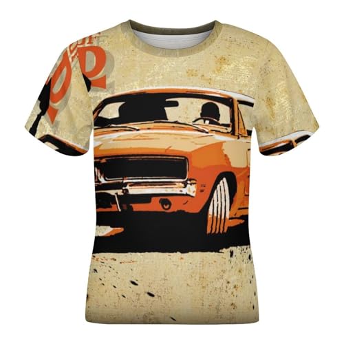 Kids Round Neck T Shirts,Classic Short Sleeve Tees for Hazzard Dukes Top4