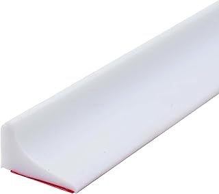 100cm Wet Room Floor Barrier, Self-Adhesive Shower Door Threshold Water Dam, Silicone Shower Seal Strip, Bathroom Floor Seal Strip (White)