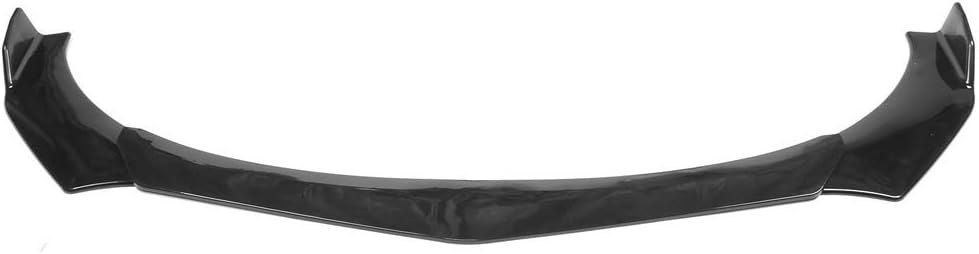 IKON MOTORSPORTS, Compatible with 62"-66" Width Car, Adjustable B Style Front Bumper Lip Chin Splitter Spoiler Air Dam Gloss Black 3PCS