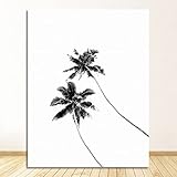Taxpy Wall Art Beach Print Ocean Coastal Decor Palm Tree 