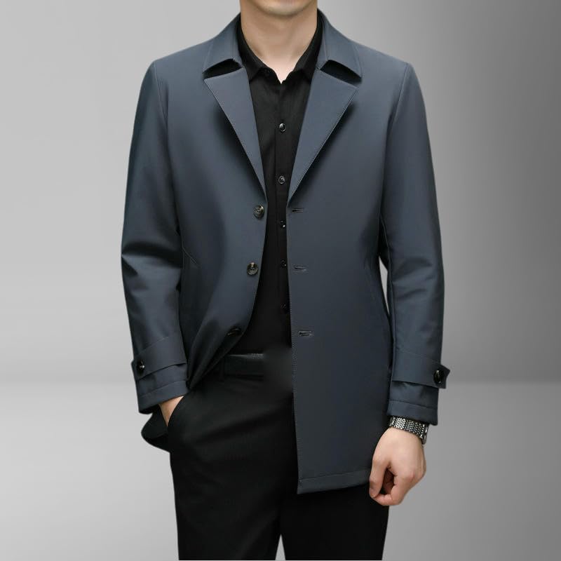 Traje medieval casual de hombre para abrigar con estilo y corte delgado azul oscuro S 3