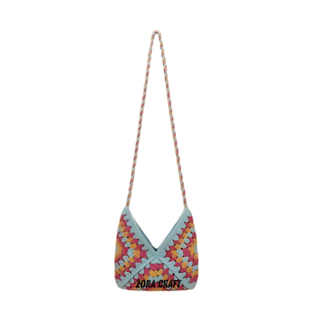 Handmade Crossbody Crochet Bag for Women, Sling bag for Office and Causal wear Multicolour Bag suitable for Every Wear, ideal for outing and parties-image-17
