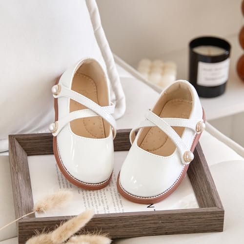 Image of Flaryzone Toddler Little Girl Mary Jane School Uniform Oxfords Flat Dress Shoes