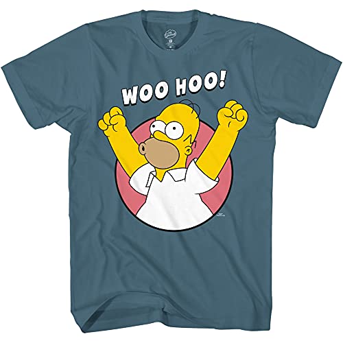 T-shirt homme Simpsons Homer gris ardoise haut de mode urbaine taille S adulte