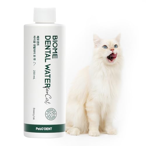 PetO’Dent Dental Water Additive for Cats–No Brushing Needed, Fresh Breath, Tartar Control & Gum Care with Catnip & Silvervine Extracts, 8.45 fl oz / 250ml