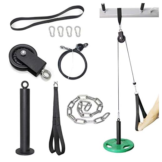 SYL Fitness Sistema de polea de Cable para Gimnasio, Accesorios de Sentadillas para LAT Pulldown, tríceps, bíceps, Ejercicios de Brazo, máquina de Cables de Gimnasio en casa DIY