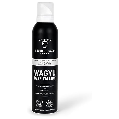 South Chicago Packing Wagyu Beef Tallow Spray, Umami-Rich, Flavorful, Perfect for Sauteing, Stir-frying and Grilling, Nonstick Cooking Oil, 7 Fl Oz Cover