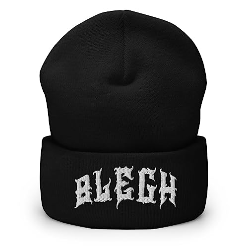 Blegh Hat Death Metal Logo Heavy Metal Birthday Beanie Black