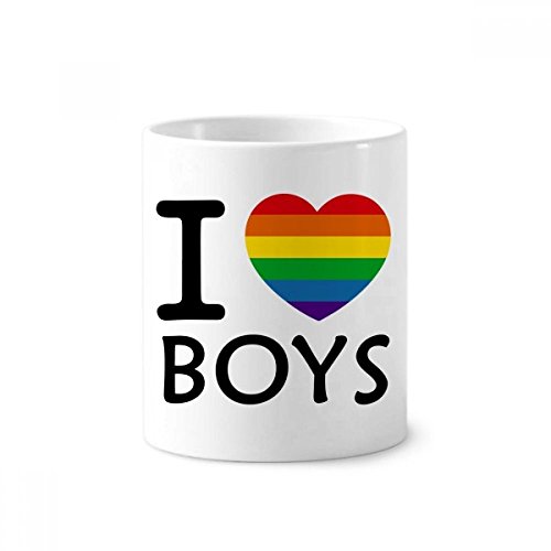 Mug transgenre bisexuels tasse céramique blanche 350ml porte-stylo décoration arc-en-ciel
