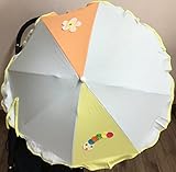 100% algodón Sombrilla para silla de paseo + flexo universal. Parasol gusano celeste