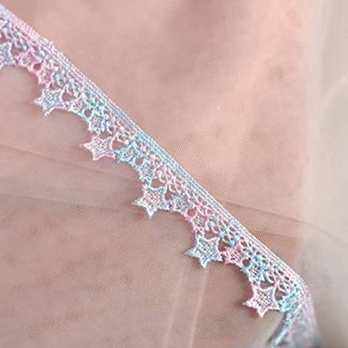 5Yard Colorful Star Lace Trim Ribbon For Diy Necklace, Handmade Jewelry, Sewing Materials Star Embroidery Pattern #TOP1