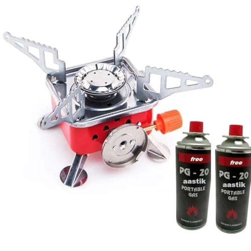 Image of Premium Butane Gas Canister Suitable for portable gas stoves, camping burners, outdoor cooking equipment and compatible butane-operated appliances. (2 Refill)