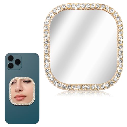 YQQYG Mirror Decal for Smartphone, Gold Square Phone Case Mirror ...