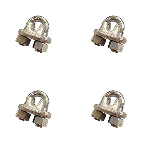 US Cargo Control 5/8" Galvanized Drop Forged Wire Rope Clips - 4 Pack