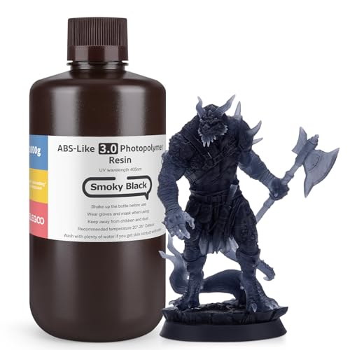 ELEGOO Upgraded ABS-Like Resin 3.0 Smoky Black 1KG