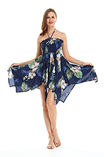Image of Matchable Family Hawaiian Luau Men Women Girl Boy Clothes in Pineapple Garden Navy