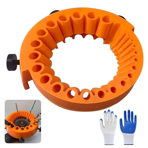 Bohrerschleifgerät, Alt Bohrers Bohrer Schleifgerät, 2025 New Bohrerschärfgerät, 2 bis 13 mm Drill Bits zum Schleifen 125 mm Schleifaufsatz für Winkelschleifer Mit Handschuhe (orange Farbe)