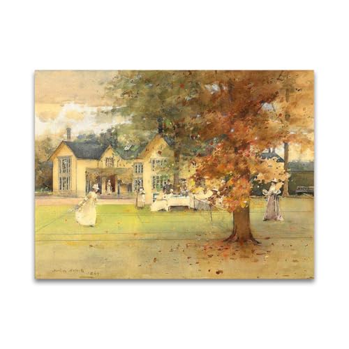 Toile Tennis Party Melville pour habiller un grand mur vide | Style orientalisme 60x84