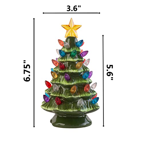 Creative Hobbies CER 2005 Small Vintage Ceramic Christmas Tree thumb #2