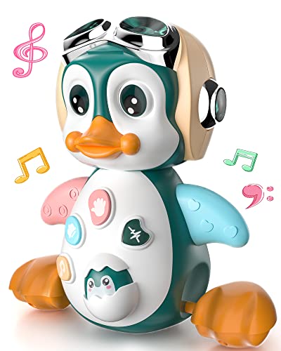 Image of Cola Bear Baby Musical , Infant Crawling Toys with Music LED Lights Sounds Toddlers Electronic Interactive, Early Learning Preschool Dancing Walking Toy for 6 to 12 Months Boys and Girls