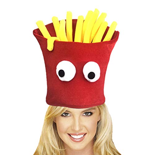 Yolluu Chapeau de frites fantaisie en forme de frites pour Halloween, carnaval, Noël, fête costumée Cover