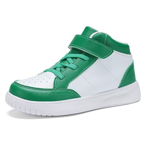 Image of Kids Sneakers Boys Running Shoes Girls High Top Casual Lightweight Classic Adjustable Strap Sneakers
