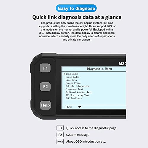 Escáner de diagnóstico OBD2 M300 lector de códigos de error de motor en 10 idiomas 5