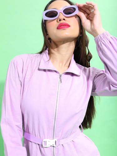 Image of Tokyo Talkies Women's Long Sleeves Shirt Collar Solid Jumpsuit |Stylish | Casual