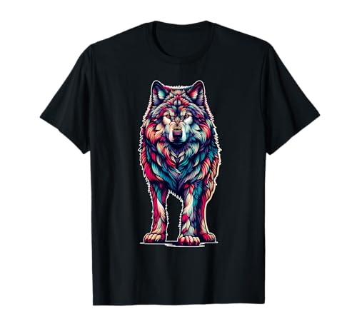 Lobo épico lobos lobos místico colorido Camiseta