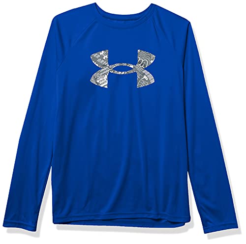 Under Armour Boys' Tech Logo FILL Long-Sleeve T-Shirt , Royal (400)/White , Youth X-Large