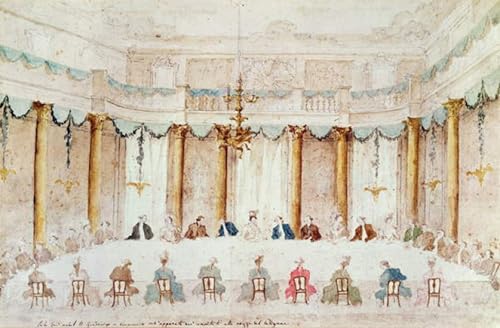 Tableaux Peinture sur Toile Francesco Guardi Dîner de fête d'Armand Polignac 60x90cm