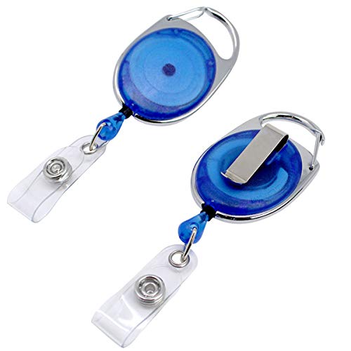 Porte-badge rétractable en lot de 5 avec mousqueton pour faciliter vos badges en entreprise