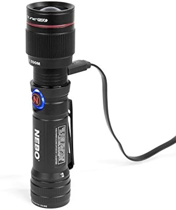 NEBO NB6700 Redline Flex Rechargeable or Battery Powered Flashlight, Black